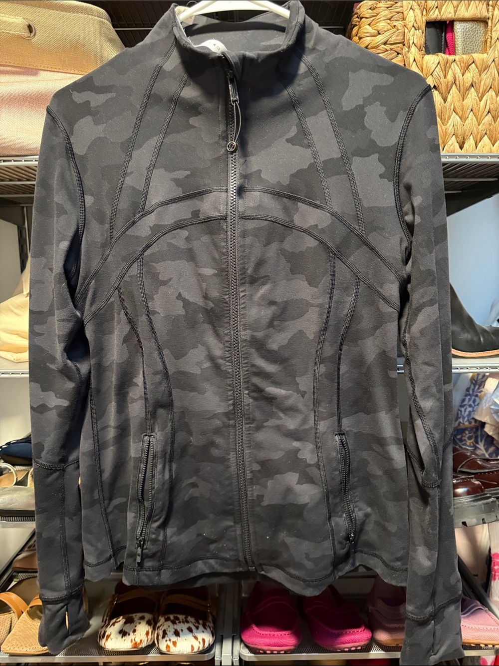 lululemon athletica Black Camo Zip-Up Define Jacket